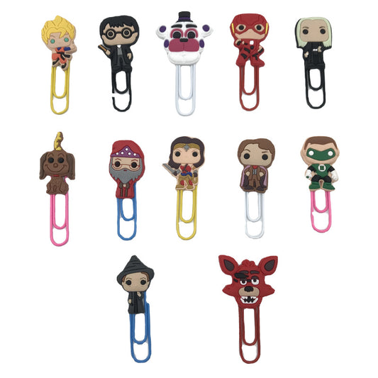 12Pcs Harry Potter Paper Clip Bookmarks Personality PVC Student Office Notes Hand Ledger Decorative Small Pins